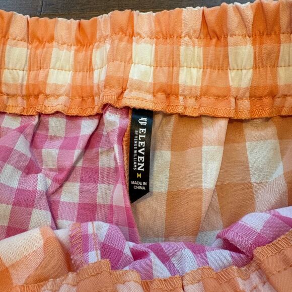 Eleven By Venus Williams Women’s Cindy Short Coral Fuschia Check size Medium NWT - Picture 4 of 5